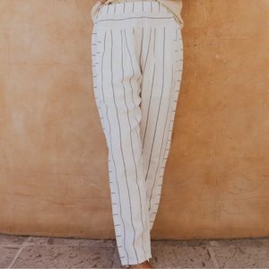 NWT Roolee linen striped pants